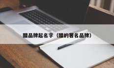 醋品牌起名字（醋的著名品牌）