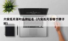 六安瓜片茶叶品牌起名（六安瓜片茶哪个牌子好）