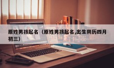 原姓男孩起名（原姓男孩起名,出生阴历四月初三）
